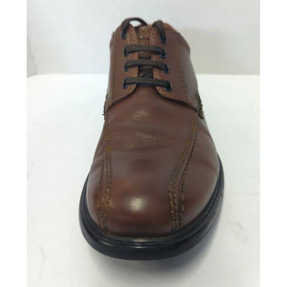 CLARKS Colson Over Brown Leather Oxfords Men's 10.5 Casual Shoes Great Condition